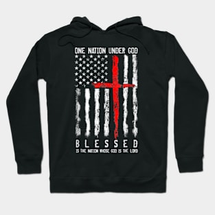 Patriotic Christian Blessed One Nation Under God 4th Of July Hoodie